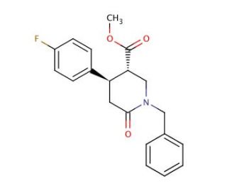 trans 1-Benzyl-4-(4-fluorophenyl)-6-oxopiperidine-3-carboxylic Acid Methyl Ester - chemical structure image