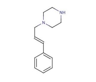 trans-1-Cinnamylpiperazine (CAS 87179-40-6) - chemical structure image