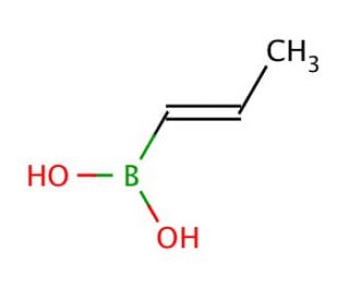 trans-1-Propen-1-ylboronic acid (CAS 7547-97-9) - chemical structure image