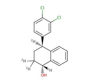 trans (1R,4S)-4-(3,4-Dichlorophenyl)-1,2,3,4-tetrahydro-naphthalen-1-ol-d4 - chemical structure image