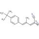 trans-2-[3-(4-tert-Butylphenyl)-2-methyl-2-propenylidene]malononitrile (CAS 300364-84-5) - chemical structure image