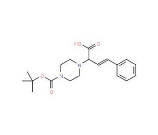 trans-2-(4-Boc-piperazinyl)-4-phenyl-3-butenoic acid (CAS 853681-16-0) - chemical structure image