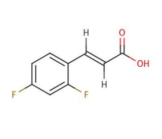 trans-2,4-Difluorocinnamic acid (CAS 94977-52-3) - chemical structure image