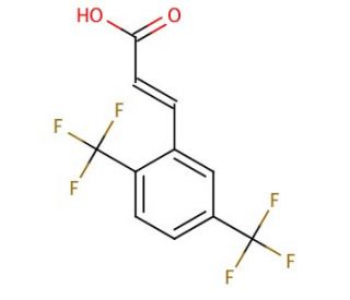 trans-2,5-Bis(trifluoromethyl)cinnamic acid (CAS 312619-48-0) - chemical structure image