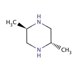trans-2,5-Dimethylpiperazine (CAS 2815-34-1) - chemical structure image