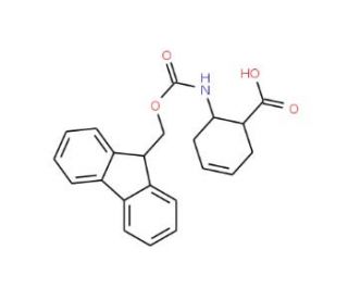 trans-2-(9-Fluorenylmethoxycarbonylamino)cyclohex-4-enecarboxylic acid (CAS 264273-06-5) - chemical structure image