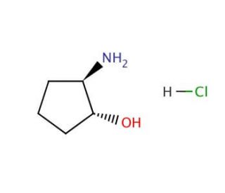 trans-2-Aminocyclopentanol hydrochloride (CAS 31775-67-4) - chemical structure image