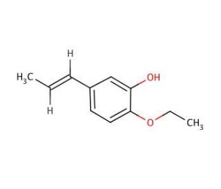 trans-2-Ethoxy-5-(1-propenyl)phenol (CAS 94-86-0) - chemical structure image