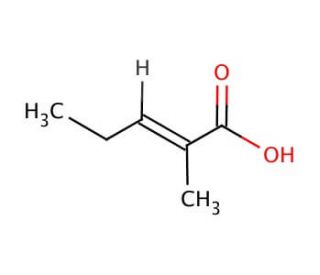 trans-2-Methyl-2-pentenoic acid (CAS 16957-70-3) - chemical structure image