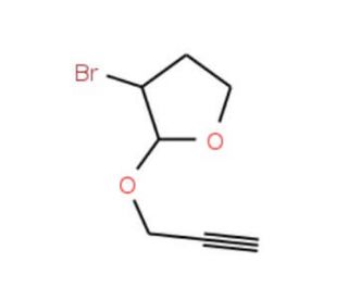 (&plusmn;)-trans-3-Bromotetrahydro-2-(2-propynyloxy)-furan (CAS 109789-15-3) - chemical structure image