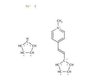 trans-4-[2-(1-Ferrocenyl)vinyl]-1-methylpyridinium iodide (CAS 33197-77-2) - chemical structure image