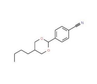 trans-4-(5-Butyl-[1,3]dioxan-2-yl)-benzonitrile (CAS 74240-65-6) - chemical structure image