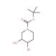 trans-4-Bromo-3-hydroxypiperidine, N-BOC protected - chemical structure image
