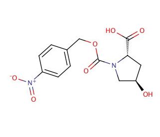 trans-4-Hydroxy-1-(4-nitrobenzyloxycarbonyl)-L-proline - chemical structure image