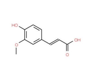 trans-4-Hydroxy-3-methoxycinnamic acid (CAS 537-98-4) - chemical structure image