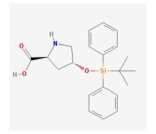 trans-4-(tert-Butyldiphenylsilyloxy)-L-proline (CAS 259212-61-8) - chemical structure image