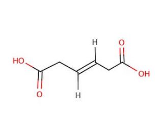 trans-&beta;-Hydromuconic acid (CAS 4436-74-2) - chemical structure image