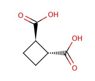 trans-Cyclobutane-1,2-dicarboxylic acid (CAS 1124-13-6) - chemical structure image