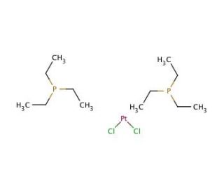 trans-Dichlorobis(triethylphosphine)platinum(II) (CAS 13965-02-1) - chemical structure image