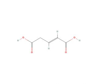 trans-Glutaconic Acid (CAS 628-48-8) - chemical structure image