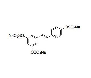 trans Resveratrol-3,4&prime;,5-trisulfate Trisodium Salt (CAS 858187-22-1 (free base)) - chemical structure image