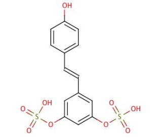 trans Resveratrol-3,5-disulfate (CAS 858187-21-0) - chemical structure image