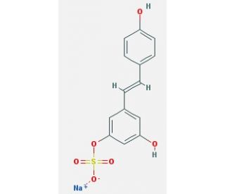 trans Resveratrol 3-Sulfate Sodium Salt (CAS 858127-11-4) - chemical structure image