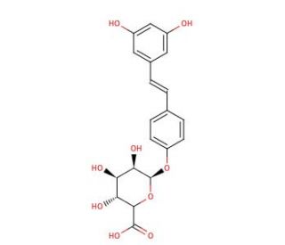 trans Resveratrol 4&prime;-O-&beta;-D-Glucuronide (CAS 387372-20-5) - chemical structure image