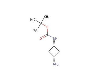 trans-tert-butyl 3-aminocyclobutylcarbamate (CAS 871014-19-6) - chemical structure image