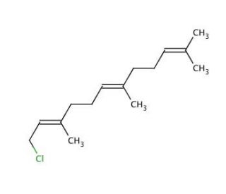 trans,trans-Farnesyl chloride (CAS 67023-84-1) - chemical structure image