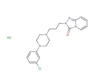 Trazodone Hydrochloride (CAS 25332-39-2) - chemical structure image