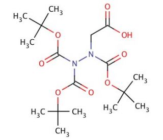 Tri-Boc-hydrazinoacetic acid (CAS 261380-41-0) - chemical structure image