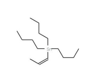 Tri-n-butyl(1-propenyl)tin, cis + trans (CAS 105494-65-3) - chemical structure image