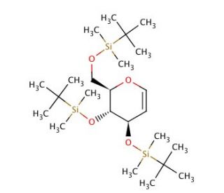 Tri-O-(tert-butyldimethylsilyl)-D-glucal (CAS 79999-47-6) - chemical structure image