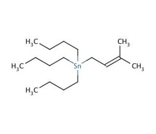 Tributyl(3-methyl-2-butenyl)tin (CAS 53911-92-5) - chemical structure image