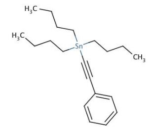 Tributyl(phenylethynyl)tin (CAS 3757-88-8) - chemical structure image
