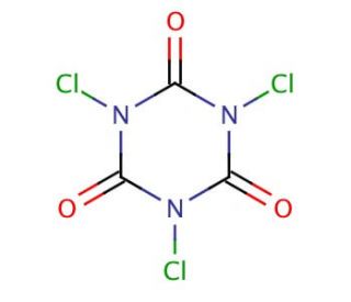 Trichloroisocyanuric acid (CAS 87-90-1) - chemical structure image