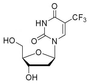 Trifluorothymidine (CAS 70-00-8) - chemical structure image