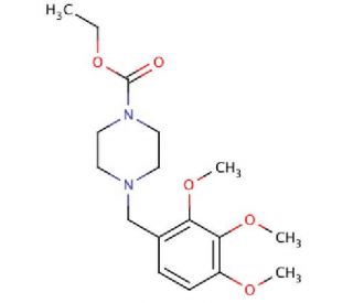 Trimetazidine N-Carboxylic Acid Ethyl Ester - chemical structure image