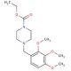 Trimetazidine N-Carboxylic Acid Ethyl Ester - chemical structure image