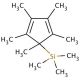 Trimethyl(1,2,3,4,5-pentamethyl-2,4-cyclopentadien-1-yl)silane (CAS 87778-95-8) - chemical structure image