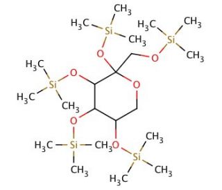 Trimethylsilyl-D-(−)-fructose (CAS 53538-03-7) - chemical structure image