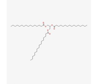 Tripalmitoylglycerol (CAS 555-44-2) - chemical structure image