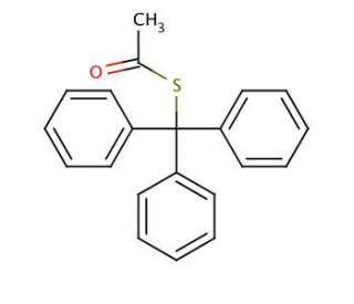 Triphenylmethanethiol acetate (CAS 1727-15-7) - chemical structure image