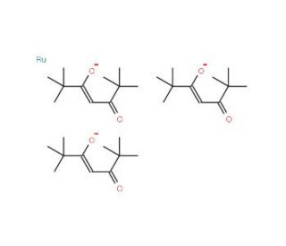 Tris(2,2,6,6-tetramethyl-3,5-heptanedionato)ruthenium(III) (CAS 38625-54-6) - chemical structure image