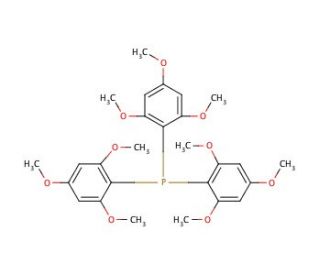 Tris(2,4,6-trimethoxyphenyl)phosphine (CAS 91608-15-0) - chemical structure image
