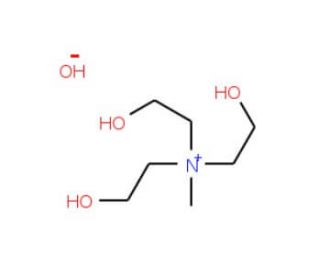 Tris(2-hydroxyethyl)methylammonium Hydroxide (45-50% in Water) (stabilized with MEHQ) (CAS 33667-48-0) - chemical structure i