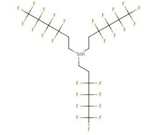 Tris(3,3,4,4,5,5,6,6,6-nonafluorohexyl)tin hydride (CAS 240497-26-1) - chemical structure image