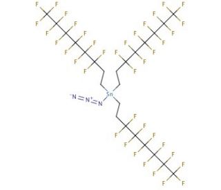Tris(3,3,4,4,5,5,6,6,7,7,8,8,8-tridecafluorooctyl)tin azide (CAS 201740-73-0) - chemical structure image