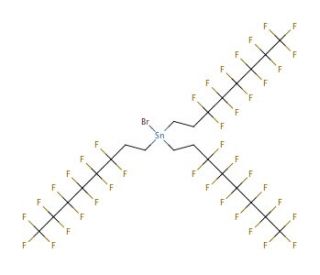 Tris(3,3,4,4,5,5,6,6,7,7,8,8,8-tridecafluorooctyl)tin bromide (CAS 175354-31-1) - chemical structure image